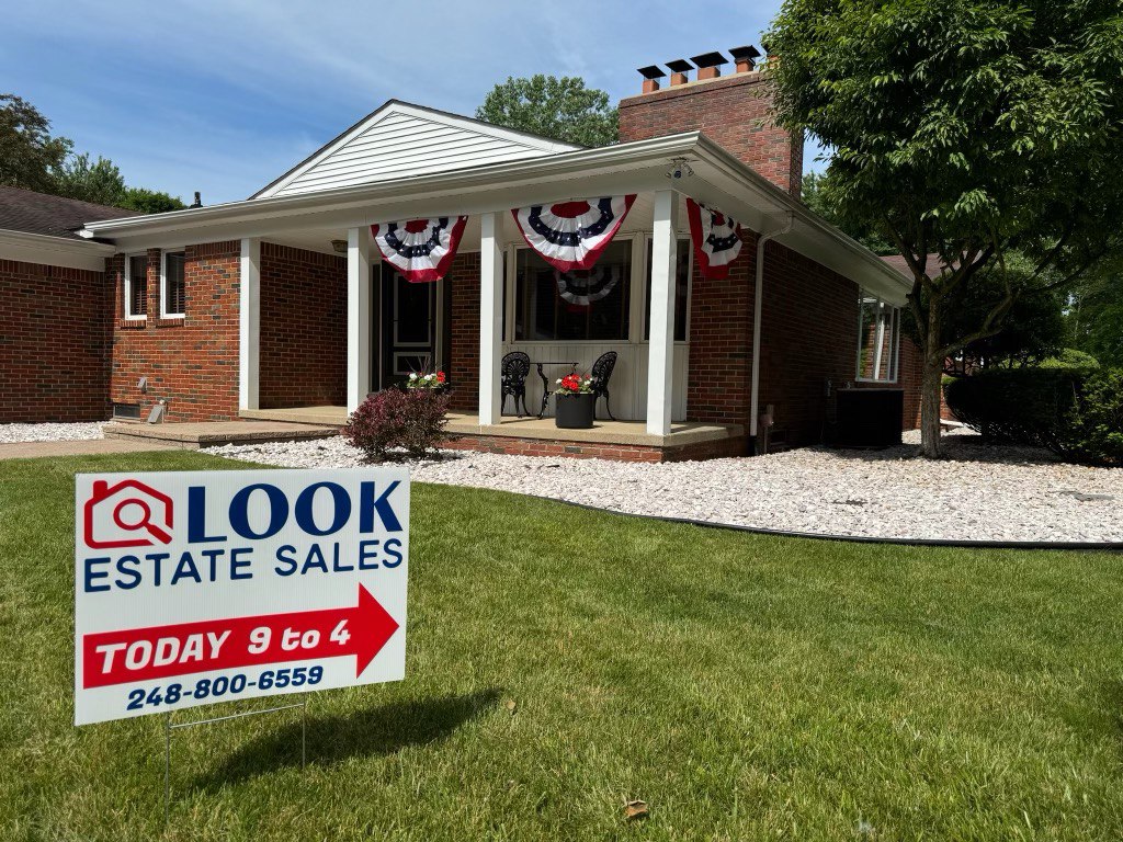 Bold signs drive traffic to our Estate Sales.